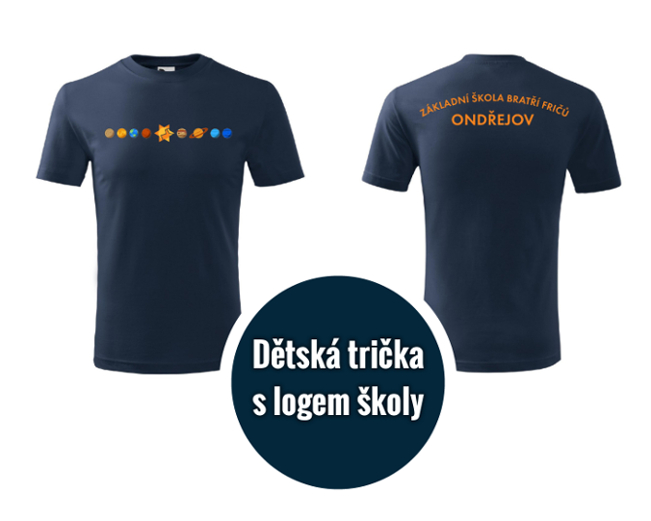 Trička s logem školy 